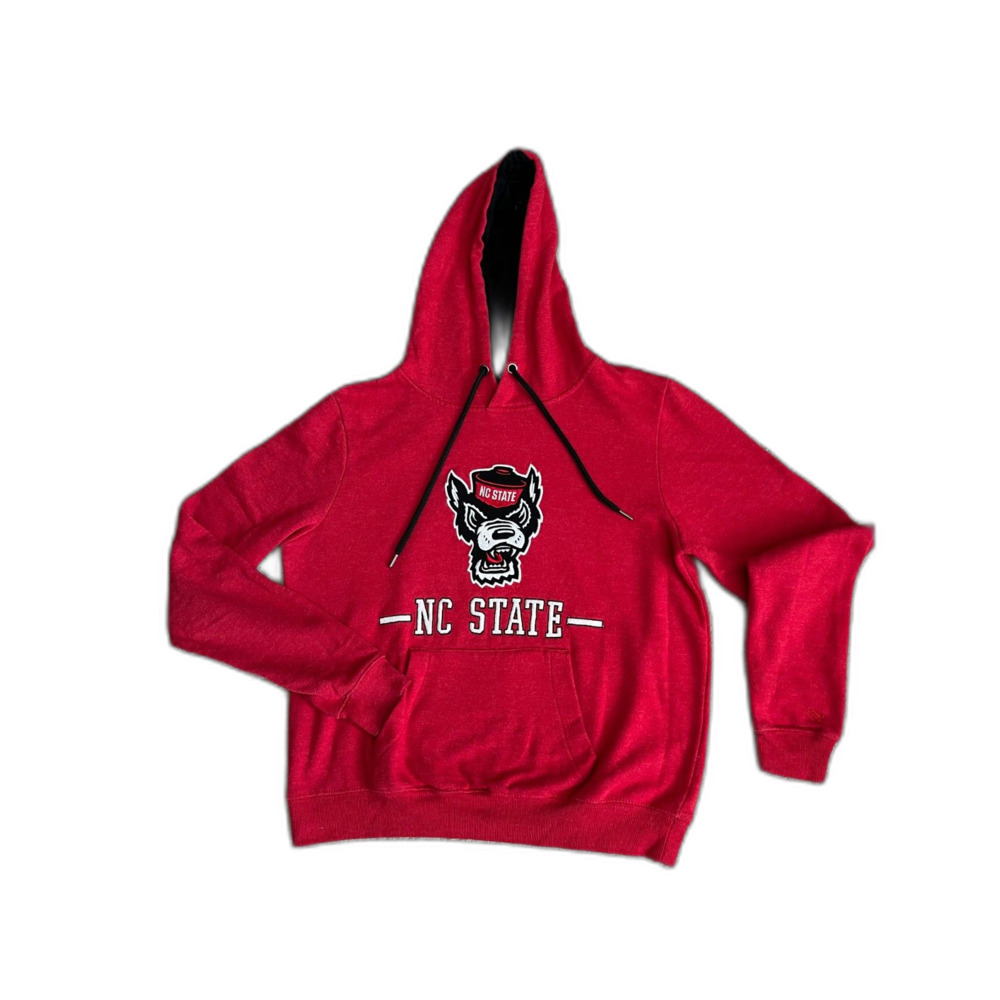 NC State Wolfpack Official Pullover Hoodie With Embroidered Mr. Wuf Women Small